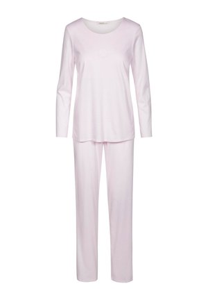 Maglista chiaro a maniche lunghe con scollo rotondo e pantaloni abbinati. Tessuto morbido, design semplice, con un dettaglio del logo ricamato sulla maglietta.