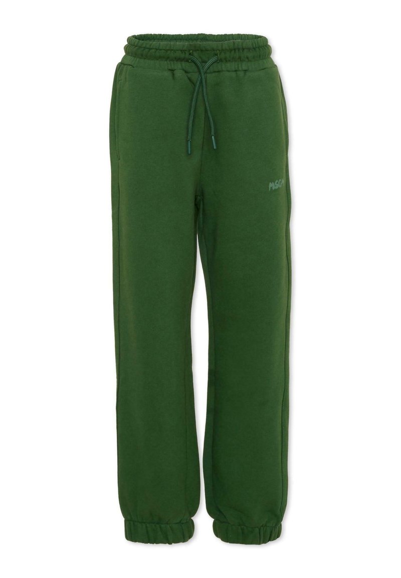 Groene sweatpants met een elastische tailleband en verstelbaar koord. Fitted, met cuffs en een klein logo op de voorkant gedrukt.