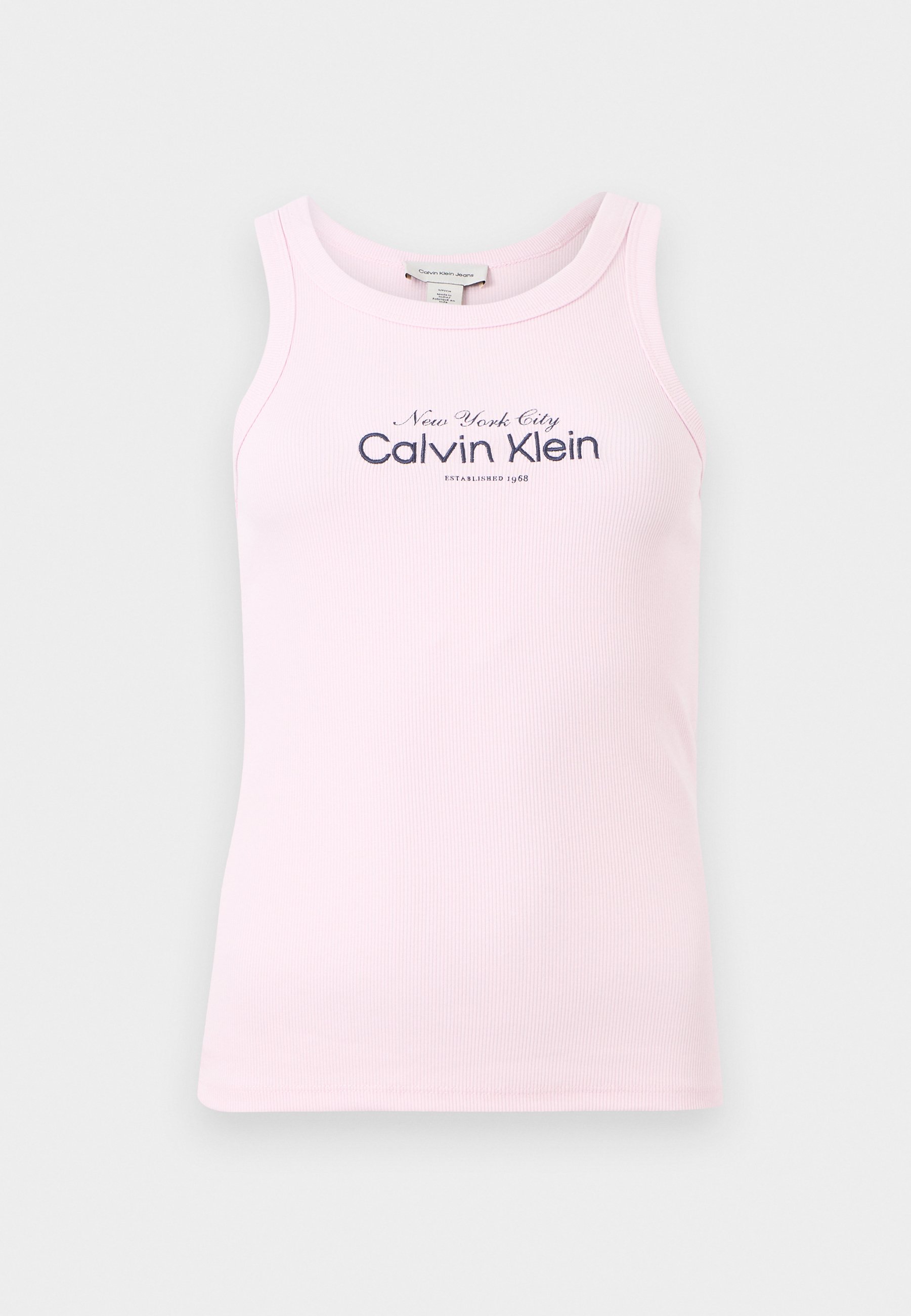 Calvin Klein Jeans CONTOUR 2X2 RIB GRAPHIC TANK - Top - cradle pink