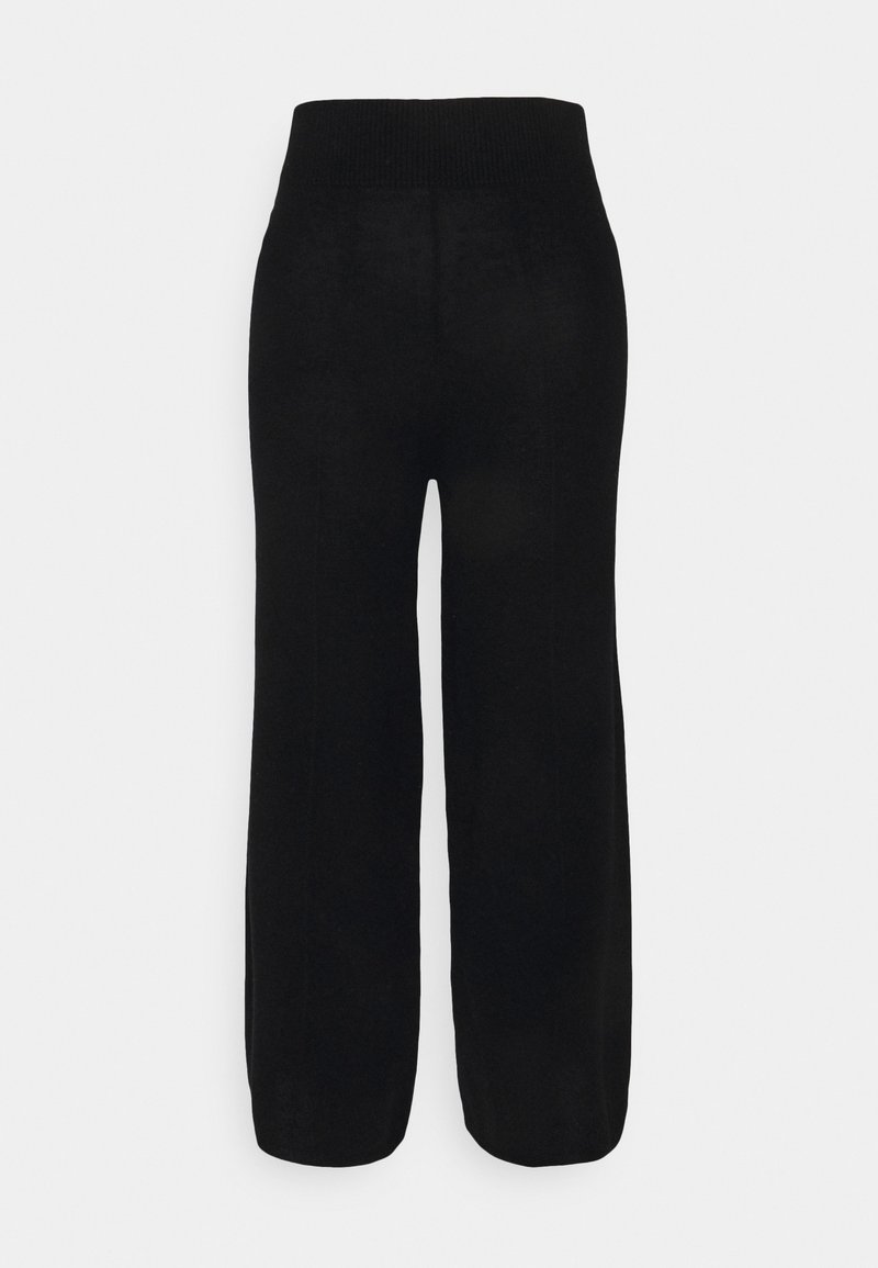 pure cashmere LOOSE FIT PANTS - Hlače - black