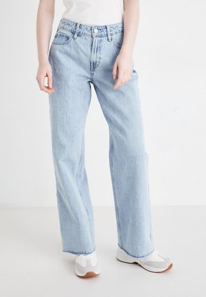 High-Rise Light Wash Baggy Jeans - Laisvo kirpimo džinsai - light-blue denim