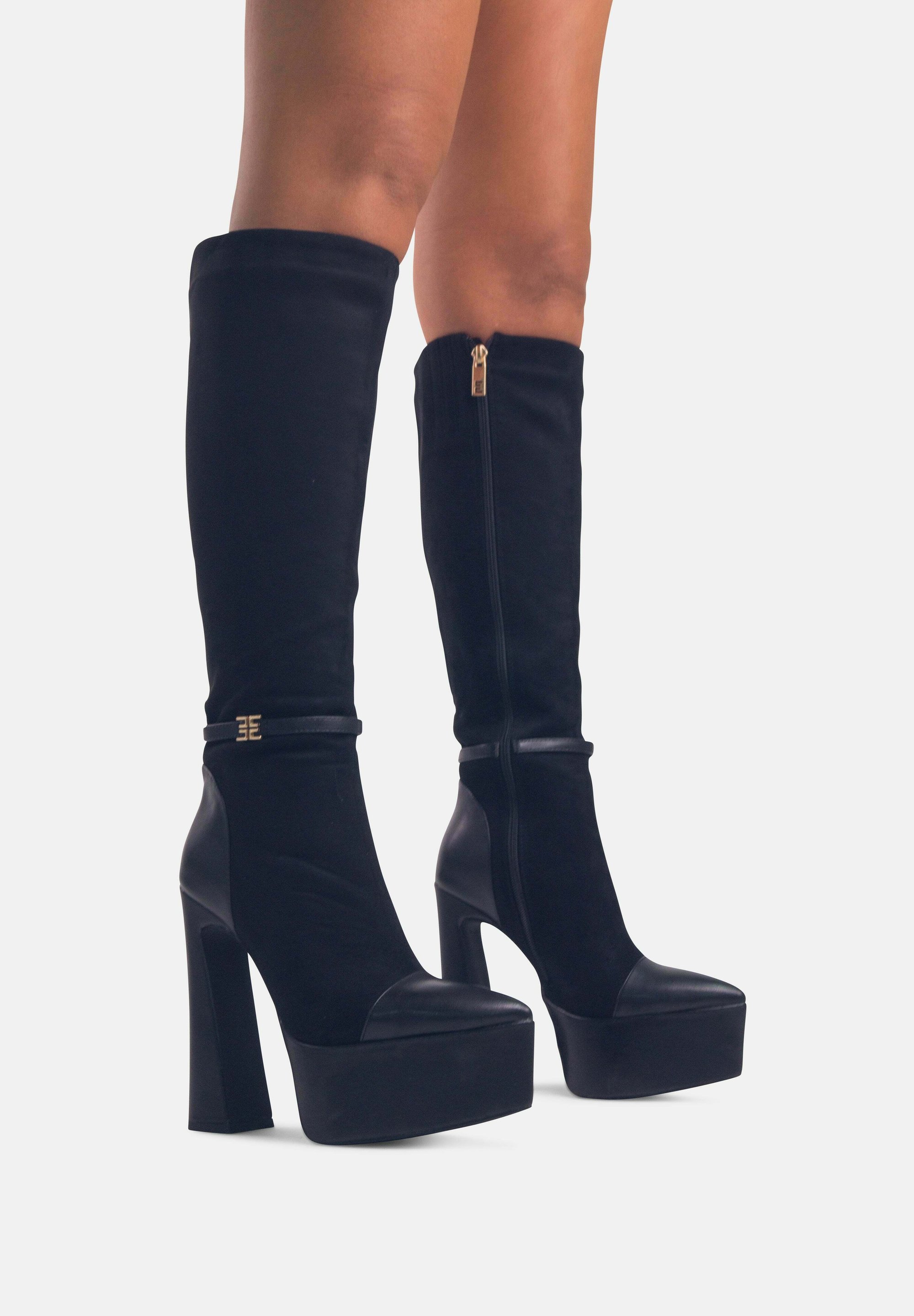 Plateau Stivali Con Tacco Invernali Donna Scarpe Donna Eleganti