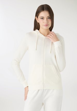 UNITA CON CAPPUCCIO - Felpa con zip - bianco lana