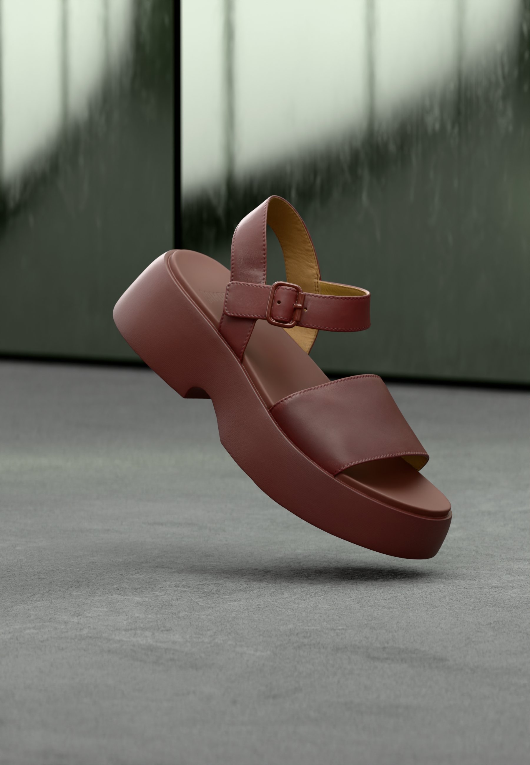 Zalando Camper Camper Sandalen Kind Camper TASHA Platform Sandals  Garnet/brown Zalando
