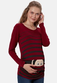 M.M.C. GUCK GUCK - Longsleeve - weinrot