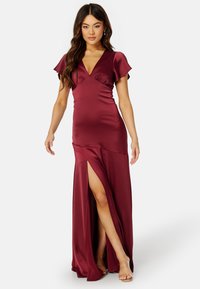 Bubbleroom SHORT SLEEVE SATIN SLIT GOWN - Abiti per occasioni speciali - mauve