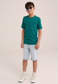 WE Fashion - T-shirts basic - green Miniaturebillede 1