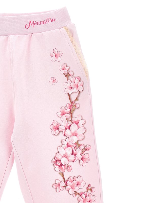 JOGGER CON STAMPA FIORI - Tracksuit bottoms - rosa fairytale2
