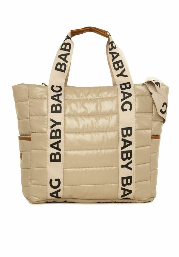 BABY BAG STRAPPED PUFFERED DIAPER BAG - Wickeltasche - braun