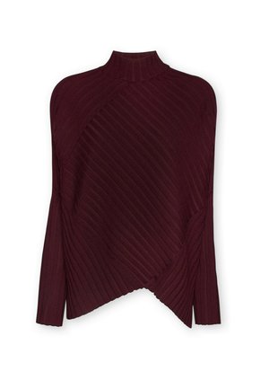 Elena Mirò, MAGLIA AMPIA CON MIX DI COSTE - Maglione - bordeaux