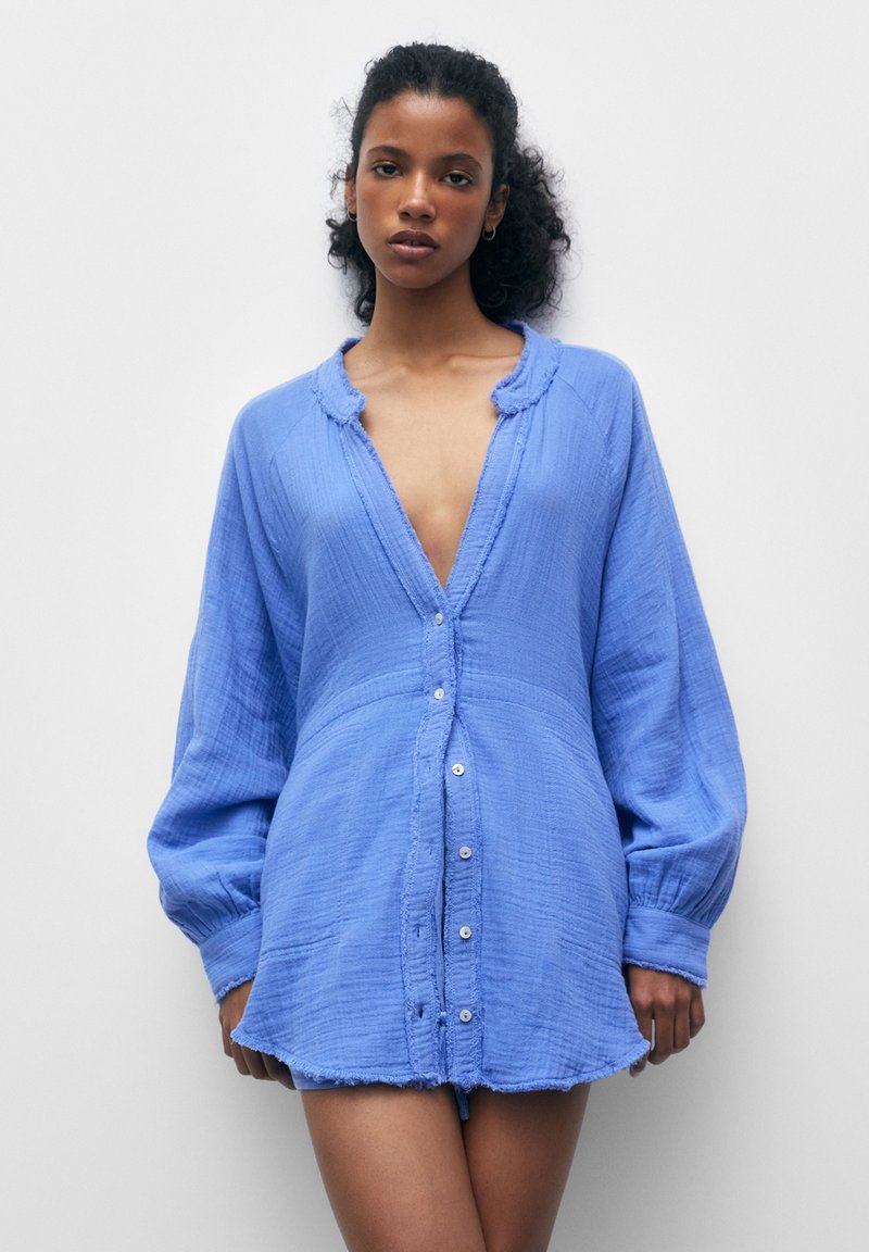 PULL&BEAR RUSTIC Blouse blue/bleu ZALANDO.BE