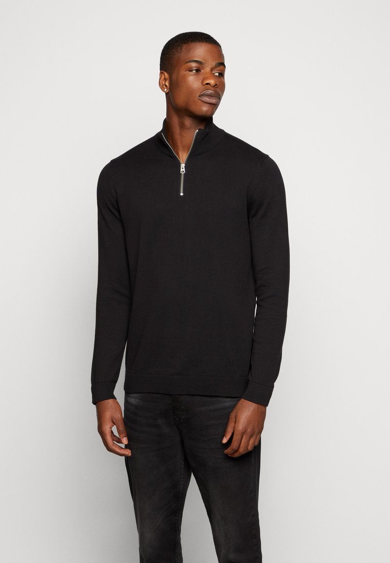 Only & Sons - ONSALEX HALF ZIP - Jumper - black, Enlarge