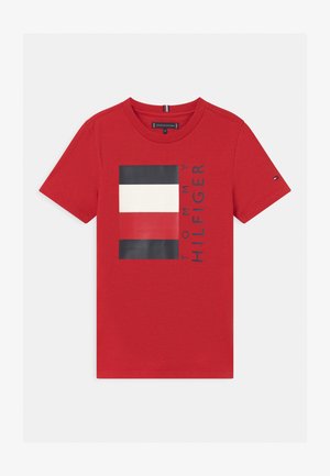 GLOBAL STRIPE - T-shirt print - red