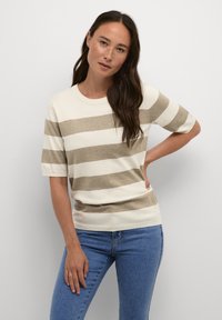 Kaffe - KALIZZA STRIPED - Camiseta estampada - chinchilla m turtle boldstripe Imagen en miniatura 1