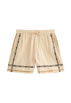 New Look REGULAR FLORAL EMBROIDERED - Shorts - off white