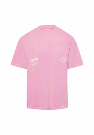 SUMMER - T-shirt print - rosa weiß