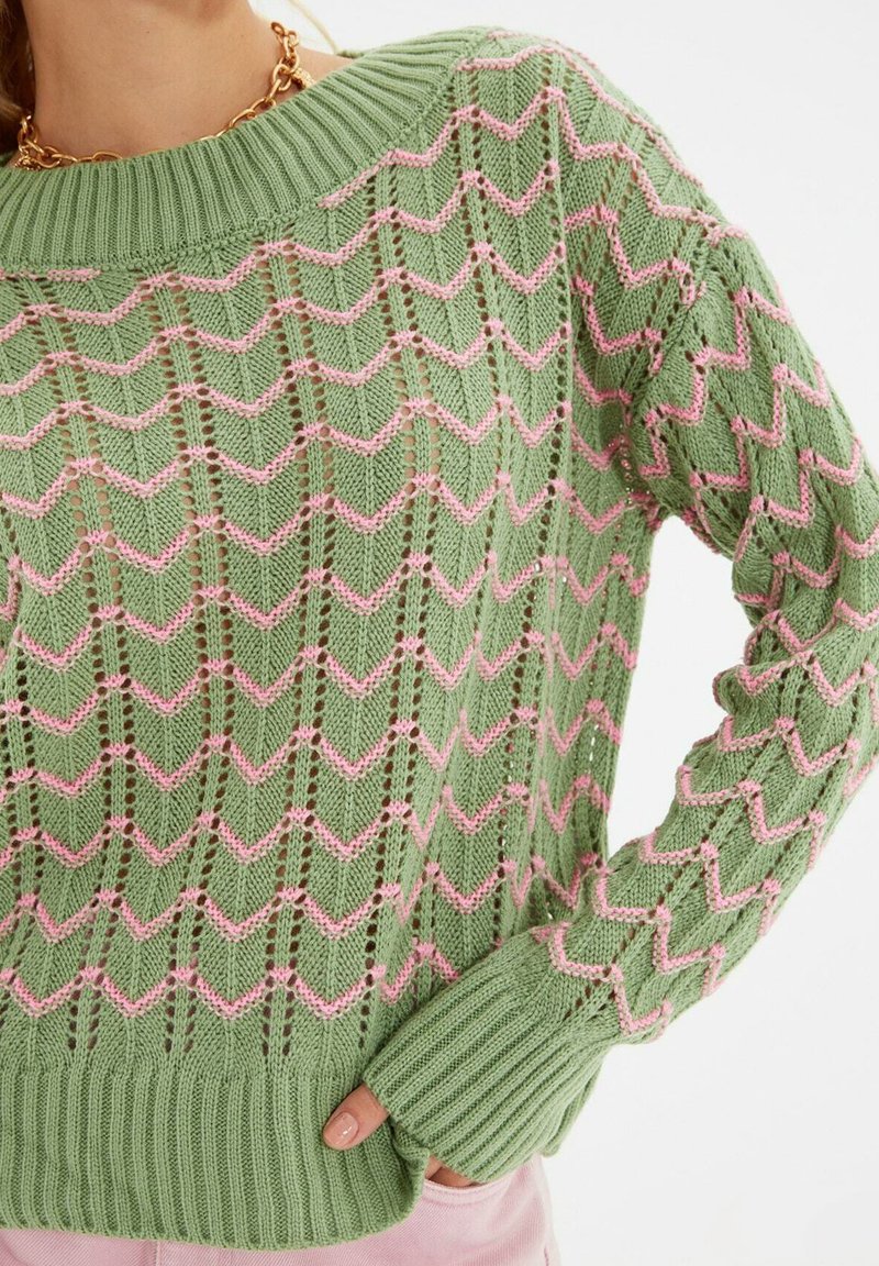 Damen Strickjacken | Trendyol Strickpullover blue/blau - OY54617 Damen Strickjacken | Trendyol Strickpullover blue/blau - OY54617