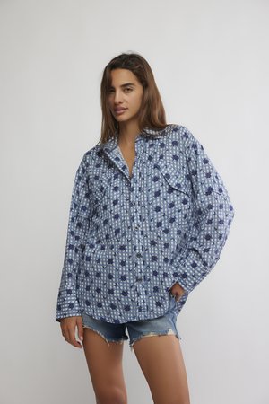 Free People HIDDEN FLOWER - Košeľa - navy combo