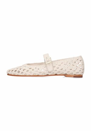 MIGNON BRUME - Ankle strap ballet pumps - white