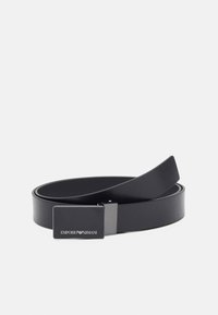 CINTURA VITELLO GRANATO PLATE BELT - Diržas - nero