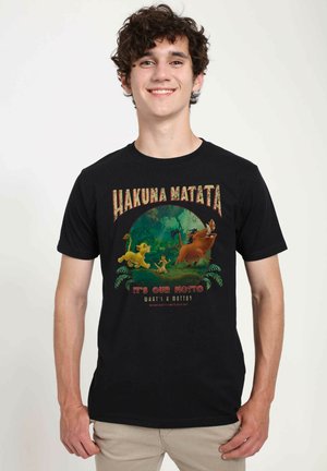 THE LION KING TOMMY MATATA UNISEX - Triko s potiskem - black