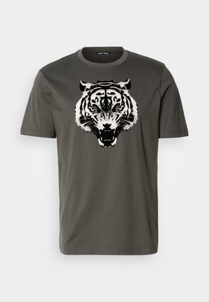 Antony Morato REGULAR FIT WITH MATT AND FLOCK - T-shirt imprimé - green