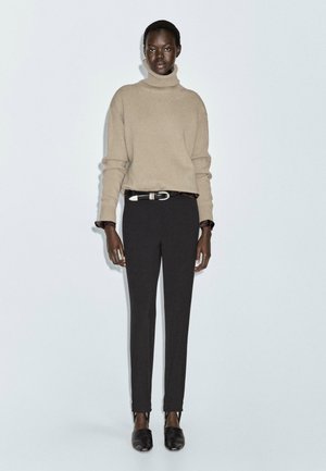HIGH NECK SWEATER - Maglione - mottled grey
