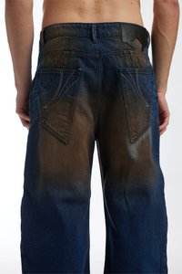 FAVELA CUTLINE UNISEX - Loose-jeans - dark blue