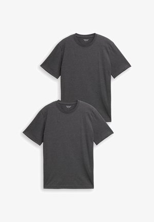 TOM TAILOR, 2-PACK - T-shirt basic - dark grey melange
