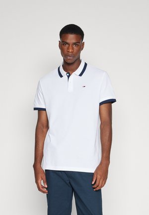 SOLID TIPPED POLO - Polo marškinėliai - white