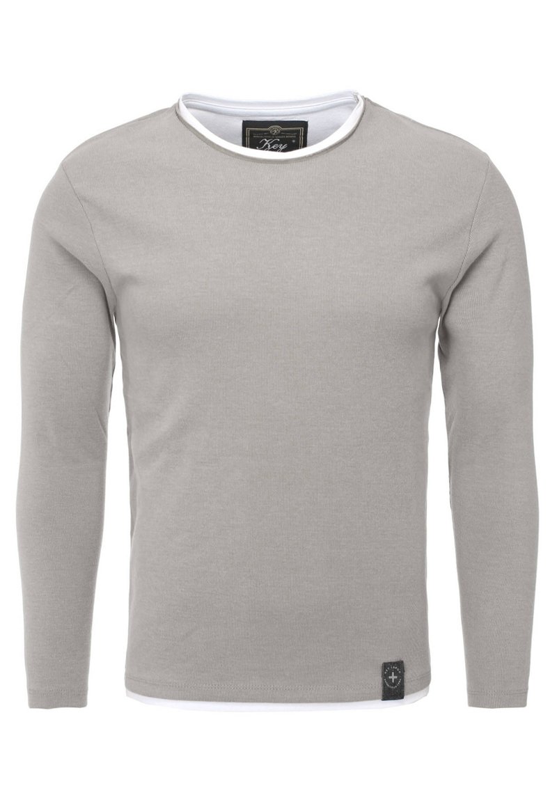 KEY LARGO Maglietta Uomo 'Klbrake Round' - Puro Cotone Di Alta Qualità - Stampa Frontale Grande - Bordi Aperti Per Un Look Casual E Moderno