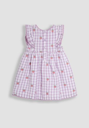 JoJo Maman Bébé REGULAR FIT EMBROIDERED - Day dress - lilac purple strawberry