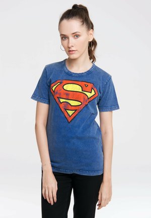 LOGOSHIRT DC COMICS SUPERMAN - Print T-shirt - blau
