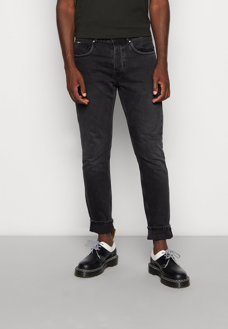 Pepe Jeans CALLEN CROPPED - Calças de ganga de corte afunilado - black denim