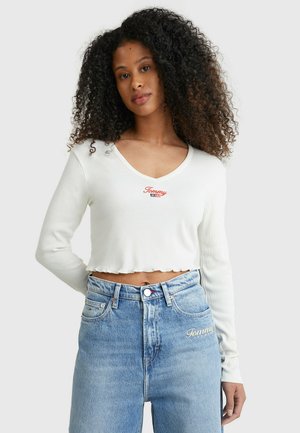 Tommy Jeans LONG SLEEVE - Longsleeve - white