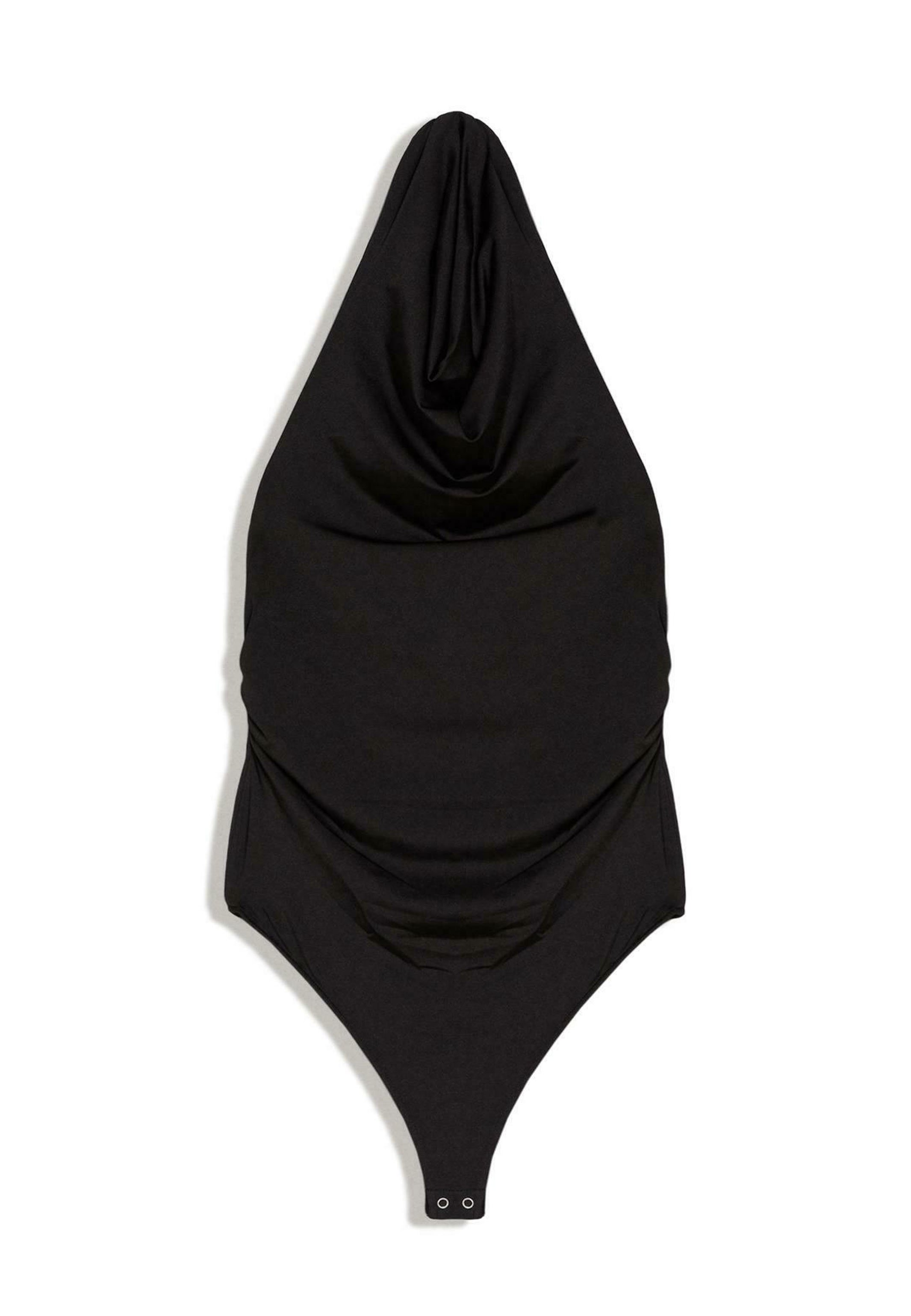 Gathered halter-neck bodysuit