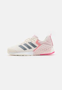 adidas Performance DROPSET 3 - Training shoe - chalk white/iron metallic/semi pink spark