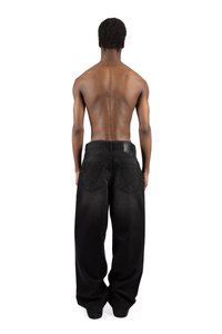 FAVELA RHINESTONE UNISEX - Traperice opuštenog kroja - denim black