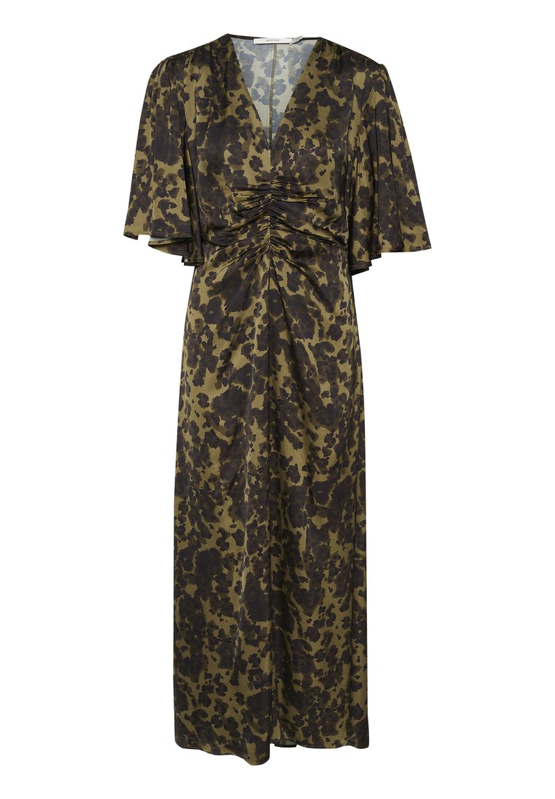 Gestuz Maxi-jurk donkergroen gemêleerd