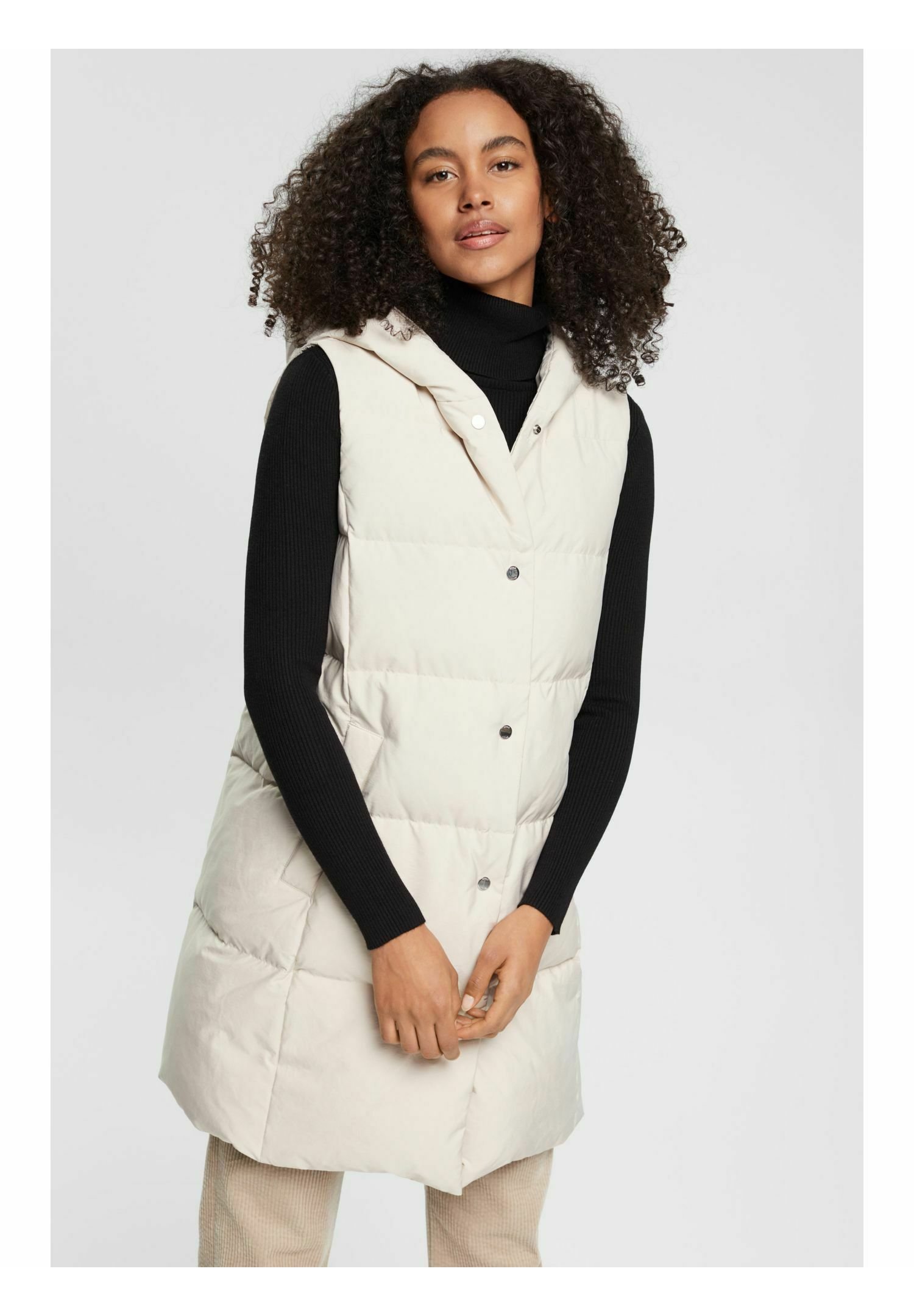 Esprit LANGE STEPP - Bodywarmer - off white/crème - Zalando.nl