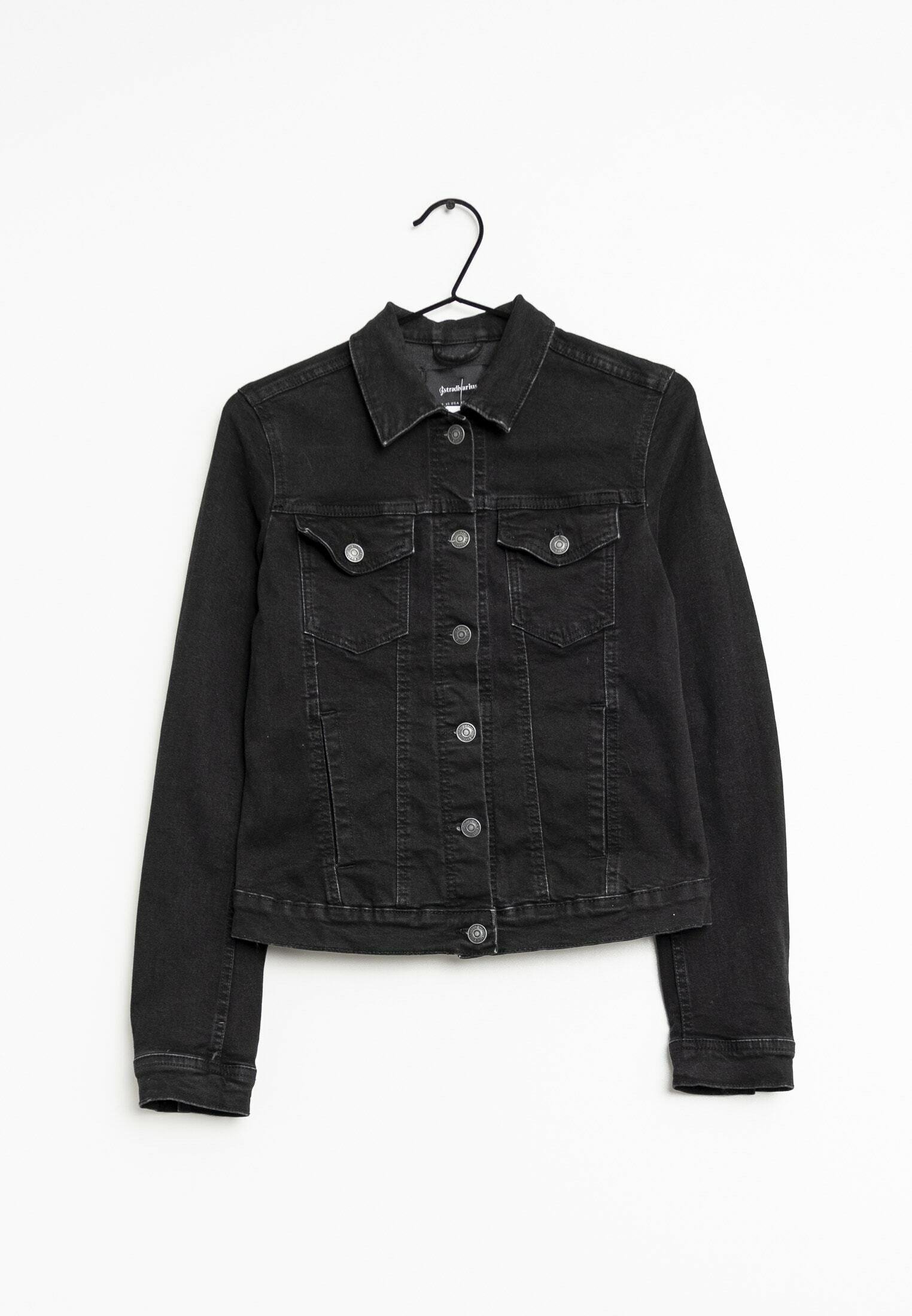 Stradivarius Veste en jean black/noir (Seconde main)