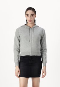Gina Tricot HOODIE - Kardiganas - grey