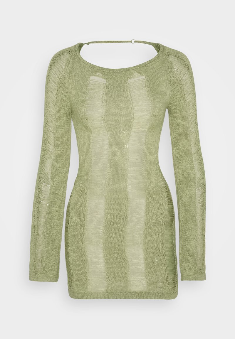 Jaded London Gebreide jurk kaki Jaded London Gebreide jurk kaki