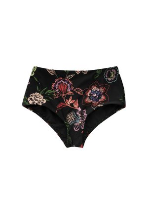 HIGH WAIST - Bikiniunderdel - black floral