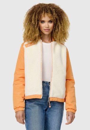 COLLEGE SAYOO - Fleecejacke - offwhite apricot sorbet