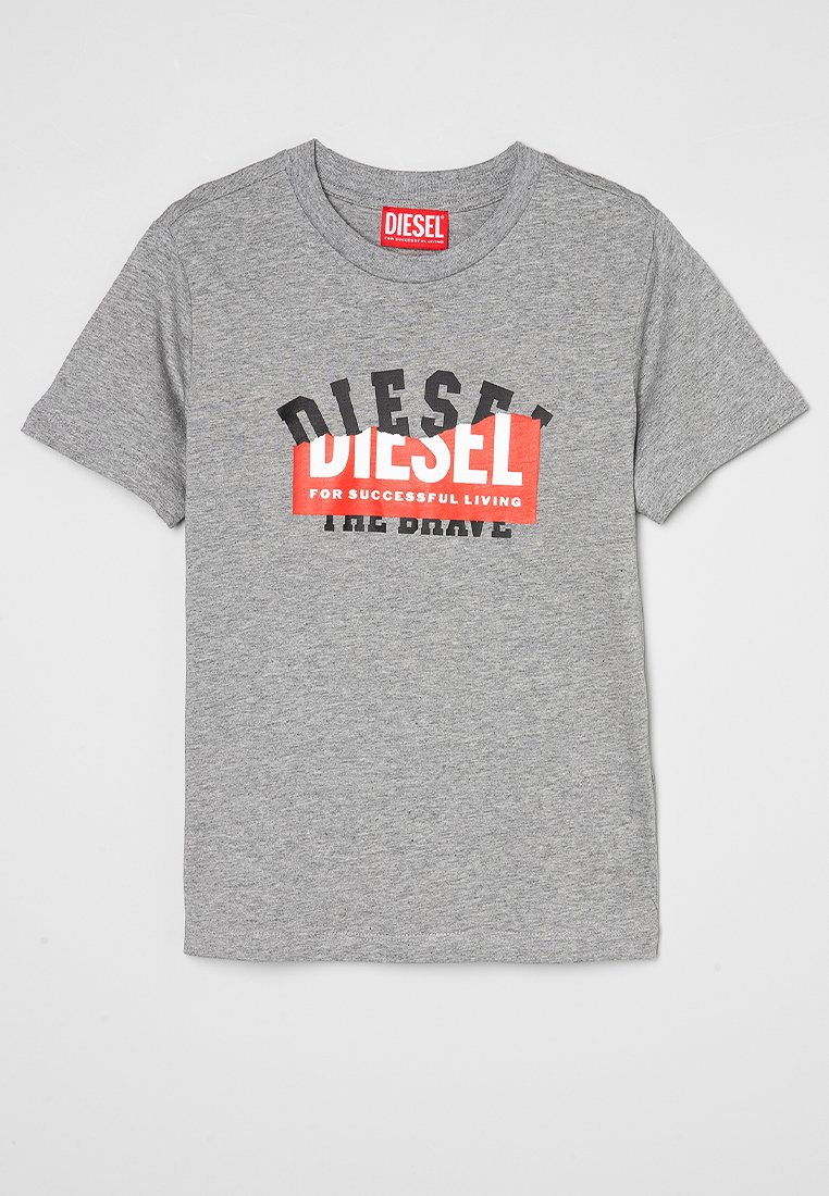 Diesel T-shirt print grijs Diesel T-shirt print grijs