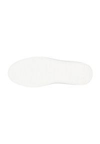 White rubber sole with a textured pattern of ridges and grooves, slightly curved shape, and a flat profile. No visible branding or accents.