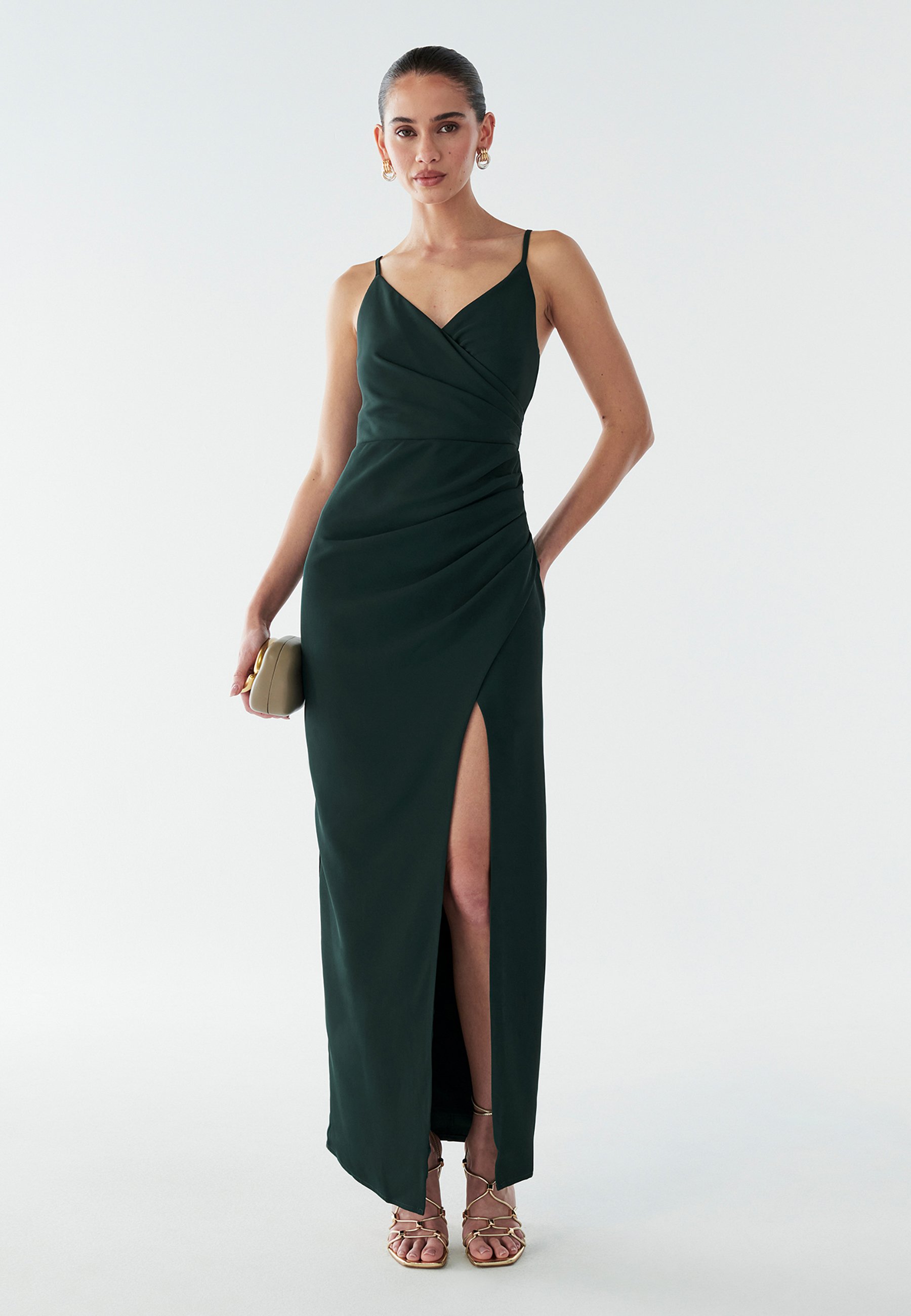 what color corsage for emerald green dress Poetry - Emerald Green formal dress main image 0