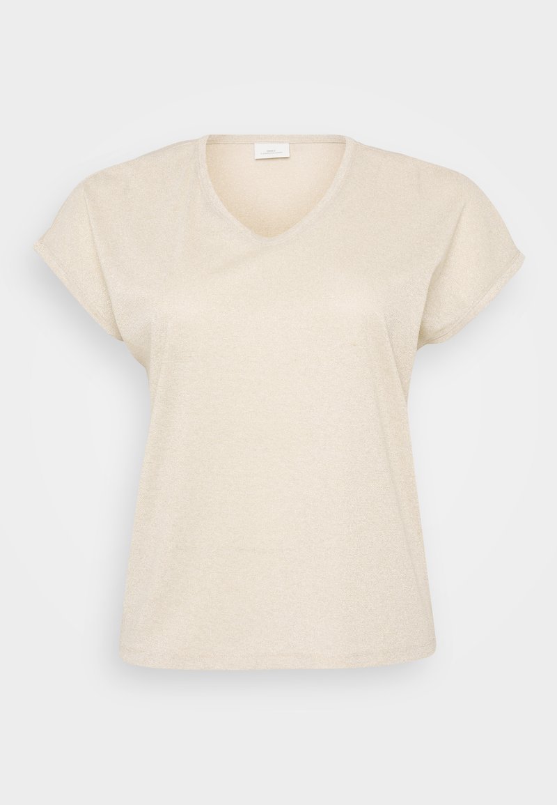 ONLY Carmakoma T-shirt print goudkleurig