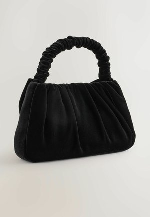 Next, VELVET BOW HAND HELD BAG - Håndtasker - black